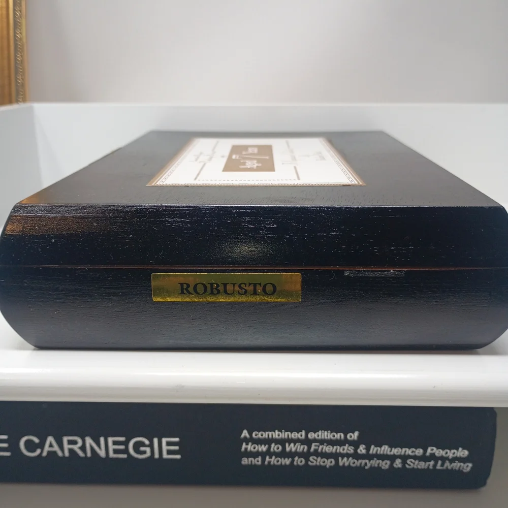 Red and Black Cigar Box with Gold Logo